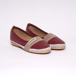 Kadın Espadril Ayakkabı-BORDO CILT