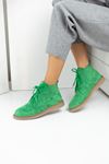 KADIN SUET BOT- YESIL