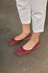 Kadın Espadril Ayakkabı-BORDO CILT