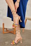 Kadın Topuklu Sandalet- NUDE ALACA